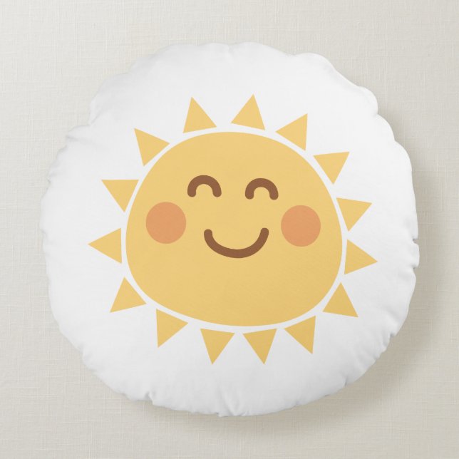 Sunshine Pillow Rond Kussen (Voorkant)