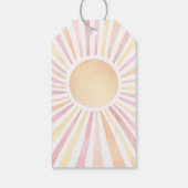 Sunshine Pink Sun Baby shower Cadeaulabel (Achterkant)