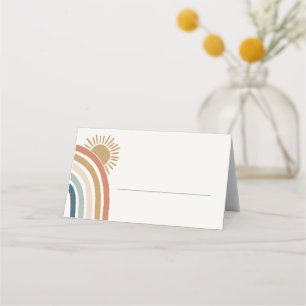 Sunshine Place Card Verjaardag of baby shower