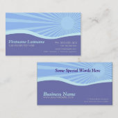 Sunshine Purple Hills Courbes Carte de visite (Devant / Derrière)