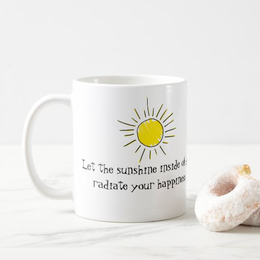 Sunshine quote mug koffiemok (Met donut)