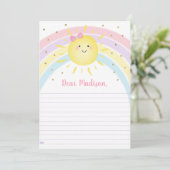 Sunshine Rainbow Birthday Time Capsule Kaarten (Staand voorkant)