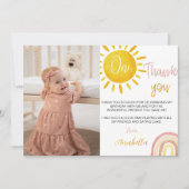 Sunshine Rainbow Carte de remerciements Boho Anniv (Devant)