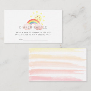 Sunshine & Rainbow Luier Raffle Ticket Informatiekaartje