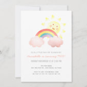 Sunshine & Rainbow Meisje Verjaardagsfeest Kaart (Voorkant)