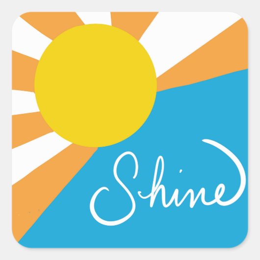 Sunshine Rays of Happiness by @ Cathy Thompson Vierkante Sticker (Voorkant)