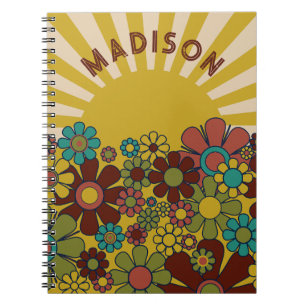 Sunshine Retro Garden jaren '60 70 Gepersonalisee Notitieboek