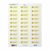 Sunshine Return Address Label (Full Sheet)