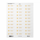 Sunshine Return Address Label (Full Sheet)