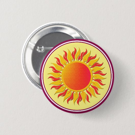 Sunshine Ronde Button 5,7 Cm (Voorkant /achterkant)