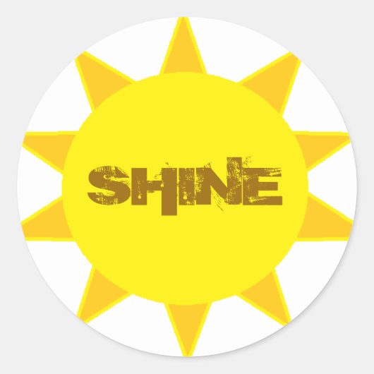 Sunshine Ronde Sticker (Voorkant)