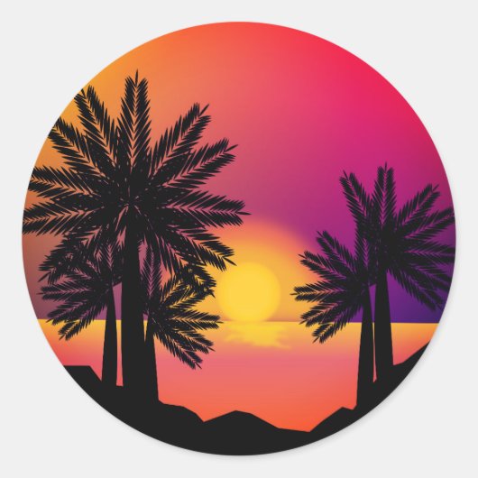 Sunshine Ronde Sticker (Voorkant)