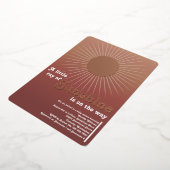 Sunshine Rose Gold Baby shower Foil Invitation (Rotation)