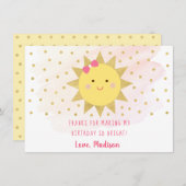 Sunshine rose & or Merci d'anniversaire (Devant / Derrière)