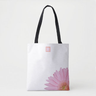 "Sunshine" Roze Gerbera Daisy Shoulder Tas White