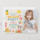 Sunshine & Sea Beach Invitation d'anniversaire pou (Devant)