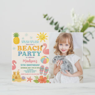 Sunshine & Sea Beach Invitation d'anniversaire pou