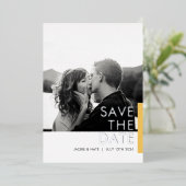 Sunshine Shimmer Save the Date folie card Folie Uitnodiging (Staand Voorkant)