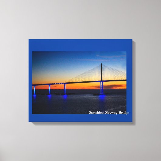 Sunshine Skyway Bridge Canvas Afdruk (Voorkant)