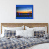 Sunshine Skyway Bridge Canvas Afdruk (Insitu (Slaapkamer))