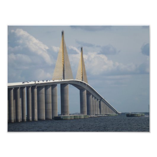 Sunshine Skyway Bridge Florida Foto print 1 Foto Afdruk (Voorkant)