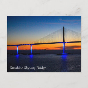 Sunshine Skyway Bridge, Florida Sunset Briefkaart