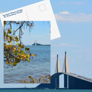 Sunshine Skyway-brug St Petersburg Fotografie Briefkaart