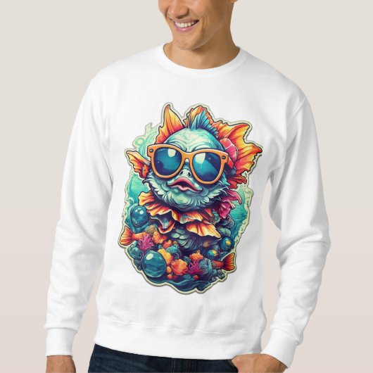 Sunshine Splash Funky Fish T-shirt. Trui (Voorkant)