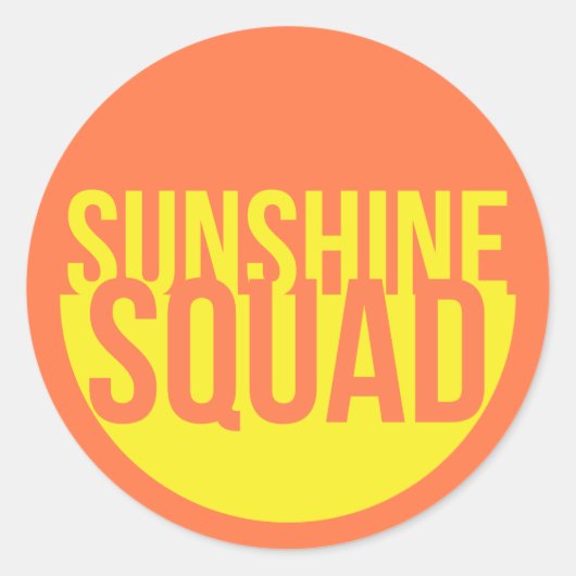 Sunshine Squad Ronde Sticker (Voorkant)