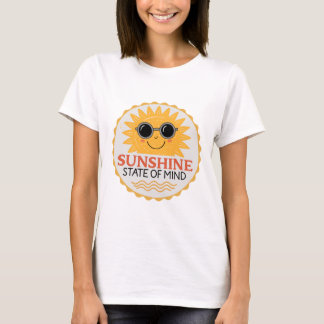 Sunshine State of Mind Glimlachende Zon 70s T-shirt
