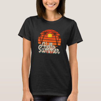 Sunshine Summer Palm Trees Beach Vibes Tropical Su T-shirt