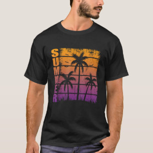 Sunshine Summer Vibes Palm Beach Retro Tropi T-shirt