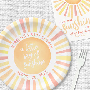 Sunshine Sun Baby shower Papieren Bordje