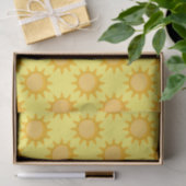 Sunshine Sun Pattern Design On Yellow  Tissuepapier (Geschenk)