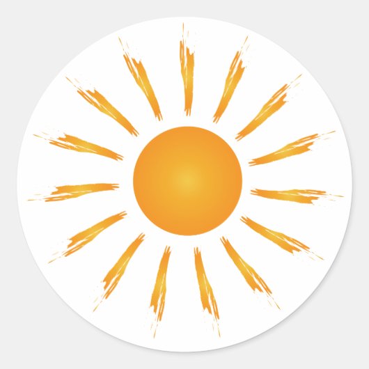 Sunshine - Sun Ronde Sticker (Voorkant)