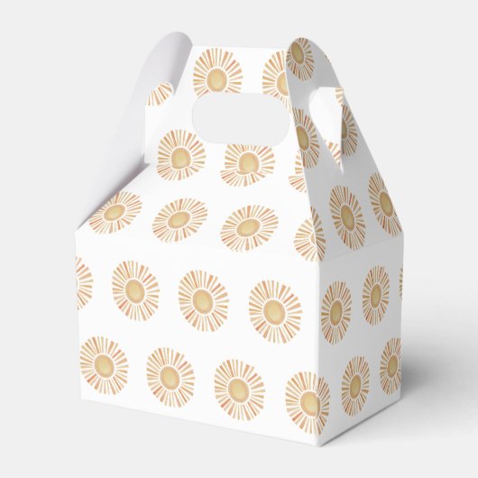 Sunshine Sun Yellow First Boho Birthday Bedankt Bedankdoosjes (Achterkant)