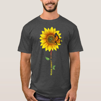 Sunshine Sunflower Butterflys Vergeet nooit Smi T-shirt