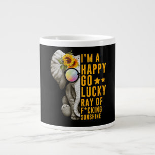 Sunshine Sunflower Positive Quote Elephant Extra Grote Beker