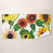 Sunshine Sunflowers Bath Towel (Serviette de bain)