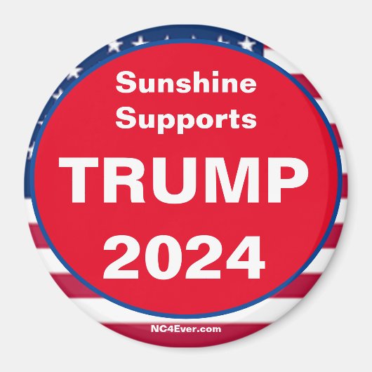 Sunshine Support TRUMP 2024 Patriotic magnet Magneet (Voorkant)