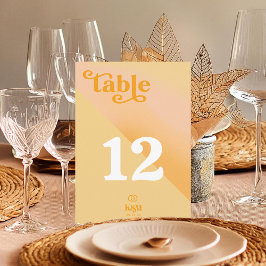 Sunshine Typografie Trouwtafel nummer ID1048 Kaart