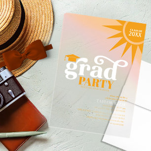 Sunshine Typography Afstuderen Marigold ID1100 Acryl Uitnodigingen