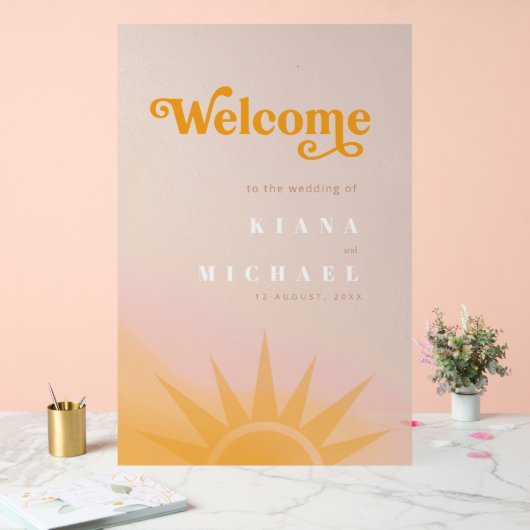 Sunshine Typography Mariage Welcome Program ID1048 (Mariage)