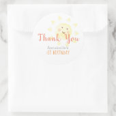 Sunshine Verjaardag Bedankt Ronde Sticker (Tas)