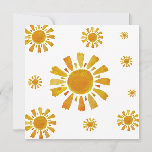 Sunshine verjaardag dank u kaart (Achterkant)