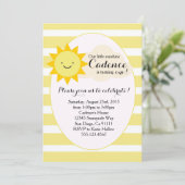 Sunshine verjaardagsuitnodiging kaart (Staand voorkant)