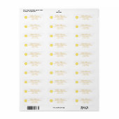 Sunshine Waterverf Sun Return Address Labels (Full Sheet)