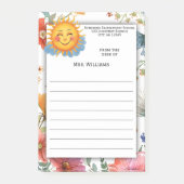 Sunshine Waterverf Wildflower Teacher Post-it® Notes (Voorkant)