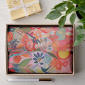 Sunshine Whimsy Flower Abstract schilderij Decoupa Tissuepapier (Geschenk)