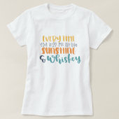 Sunshine & Whiskey Color T-shirt (Design voorkant)